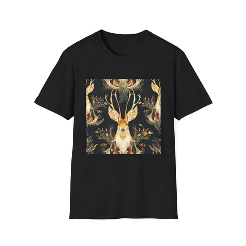 Mystical Encounters: The Jackalope's Elusive Charm | T-Shirt | Create a list numbered 1 to 10 of just relevant keywords for a tshirt of photograph of a young girl kid playing with her toy rabbit on a meadow in a sunny day, do not mention | Prints with Passion