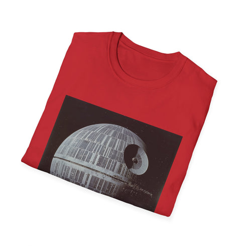Star Wars Death Star conquer galaxy T-shirt in charcoal, size S.