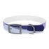 Stylish Lavender Fields Dog Collar: Vibrant floral pattern, M size, Black Onyx.