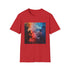 Abstract smoke art charcoal t-shirt, mesmerizing swirls and tendrils summer pick.