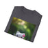 Sanrio Safari charcoal t-shirt with vibrant safari-themed Hello Kitty design.