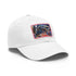 London Underground Watercolor Baseball Cap in White Light Brown Rectangle.