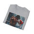 Boxer painting charcoal t-shirt, mens crew neck summer pick.