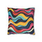 Retro 70s Groovy Swirl Seamless Pattern Square Cushion Cover - View 1 | Prints With Passion