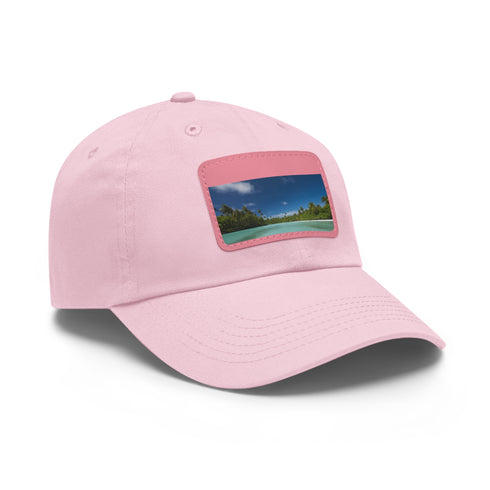 Aitutaki Paradise Cap in White with Light Brown Patch
