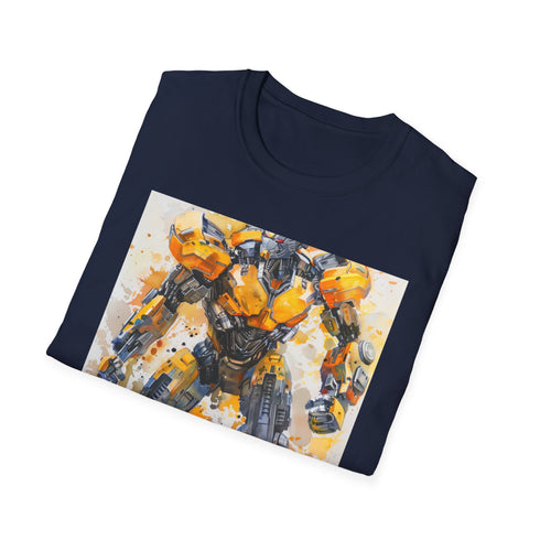 Charcoal cotton t-shirt featuring iconic Bumblebee design with bold summer style