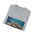 Vibrant Charcoal T-Shirt with Underwater Reef Design, Summer Regular Fit.