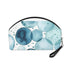 Enchanted Eyes Makeup Bag with eye pattern in ice blue palette.