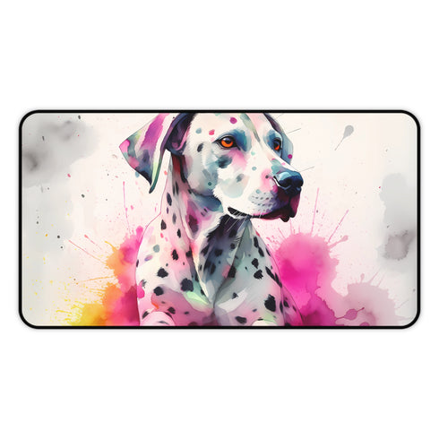 Playful Dalmatian Design Desk Mat for Office Decor - Protects Desk From Scratches and Spills