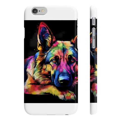 German Shepherd Guardian Phone Case: Protective, Glossy, Slim design.