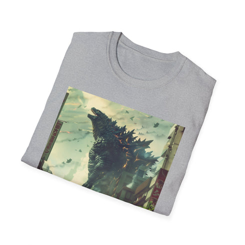 Godzilla's radioactive rampage charcoal t-shirt - regular fit summer pick.