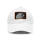 White Galactic Empire Death Star baseball cap with light brown patch.