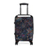 Colorful firework fiesta small suitcase pattern in black for travel accessories.