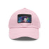 Vibrant Elon Musk watercolor baseball cap with white/light brown patch.