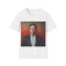 Charcoal cotton crew neck t-shirt with Elon Musk innovation graphic