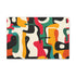 Colorful abstract canvas print, 18" x 12", vibrant modern pattern.