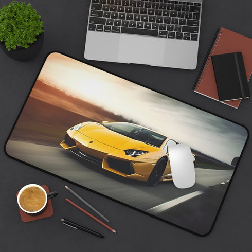 Lamborghini Speedster Desk Mat with vibrant colors for high-speed style.