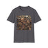 Steampunk clockwork heart navy S t-shirt with intricate gears and cogs.