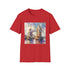 Charcoal cotton t-shirt featuring watercolor Tower Bridge design