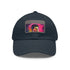 Neon Watercolor Baseball Cap with Light Brown Patch and Rectangle Shape