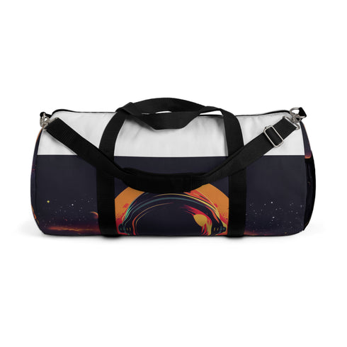 Sleek astronaut duffel bag for space adventures, durable with ample storage.