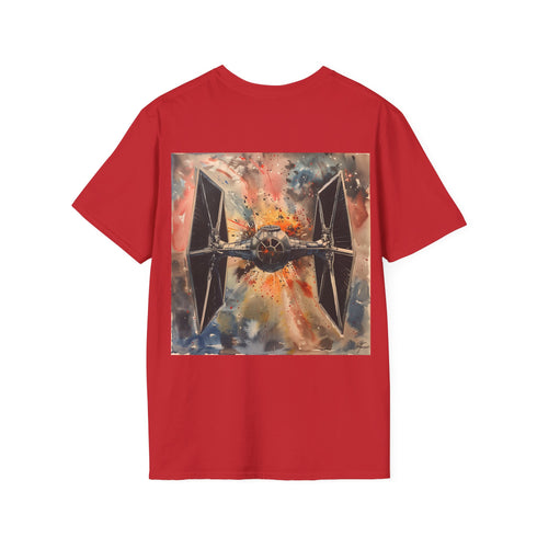 Dark charcoal Tie Fighter Tee with crew neck, regular fit.