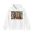 Wild Symphony Bohemian Navy Feather Rhapsody Hoodie for Men and Women