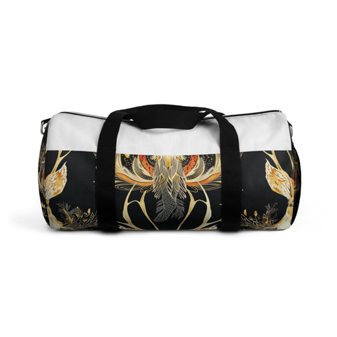 Jackalope Pattern Small Duffle Bag All Over Print Made in USA
