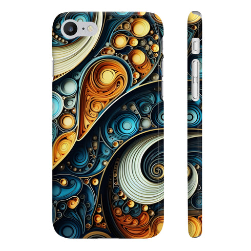 Abstract fractal pattern glossy phone case for iPhone 7 Plus.