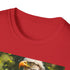 Charcoal eagle painting t-shirt, cotton blend, fitted crew neck, summer pick.