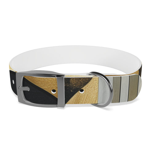 Chic Canine Couture Abstract Art Deco Dog Collar Medium Black Onyx