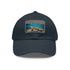 Great Barrier Reef baseball cap in white with light brown patch.