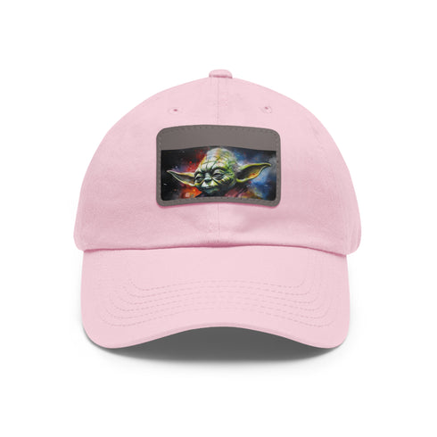 Fashion-forward Galactic Master Neon Watercolor Cap, White/Light Brown Rectangle Variant.