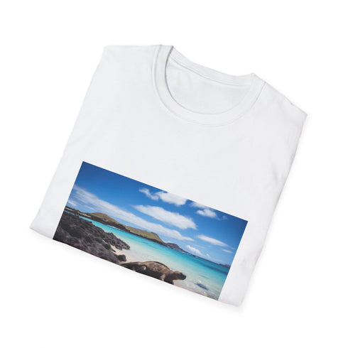 Charcoal DTG T-shirt with vibrant Galapagos Islands design and crew neck