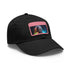 Neon Dreams Cap in White with Light Brown Patch, Unisex Vegan Hat