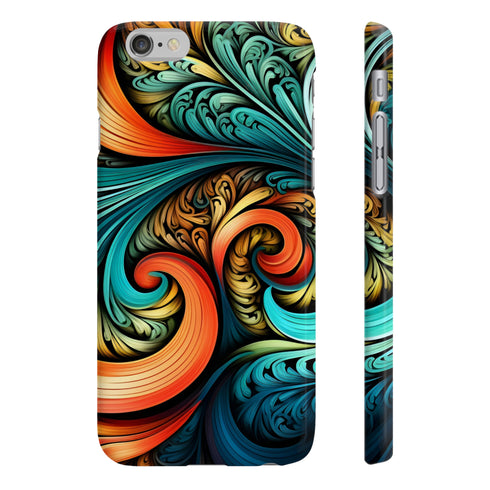 Abstract fractal pattern phone case for iPhone 7/8 Plus, glossy finish.