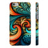 Abstract fractal pattern phone case for iPhone 7/8 Plus, glossy finish.