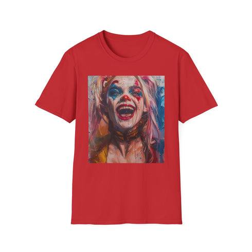 Rebellious Spirit Charcoal Harley Quinn T-Shirt Voltano Style Cotton.