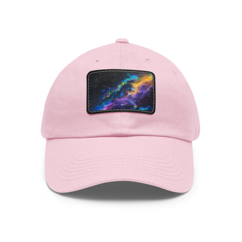 Neon galaxy snapback hat with vibrant space-inspired design and unisex appeal.