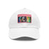 Kevin Hart neon watercolor cap in white with light brown patch.