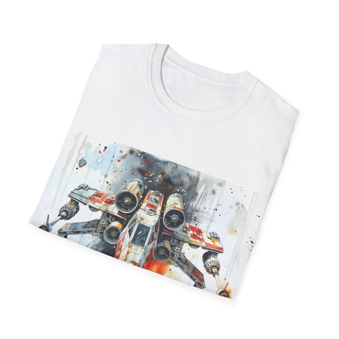 Galactic X Wing Adventure Tee, Cotton Mens T-shirt Charcoal - S.
