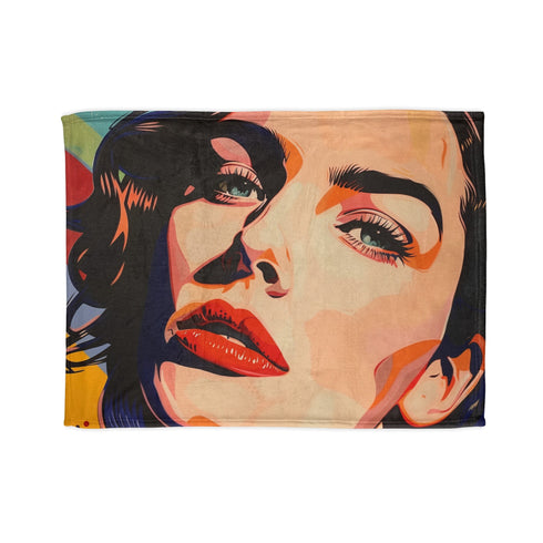 Colorful geometric pop art blanket for vibrant and cozy home decor.