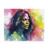 Michelle Obama neon colors jigsaw puzzle with 120 pieces.