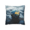 A Planet Earth Crying Tears of Pollution Double-Sided Square Cushion Cover