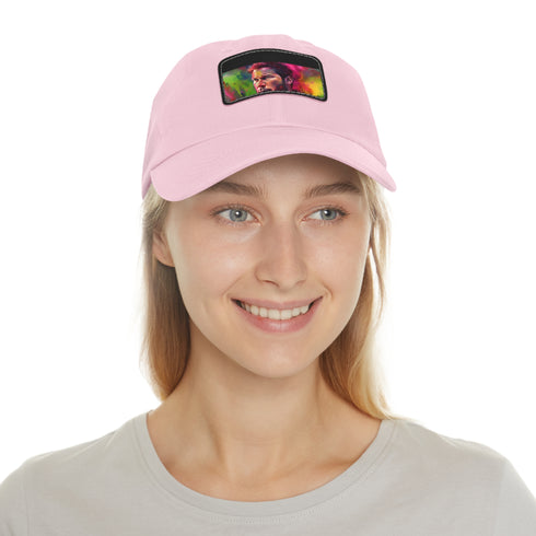 Neon Prism Chris Pratt Hat in White with Rectangle Patch