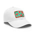 White cotton hat with watermelon Hawaiian print for cool and stylish look.