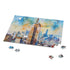 Empire State Watercolor Jigsaw Puzzle for art and architecture enthusiasts.