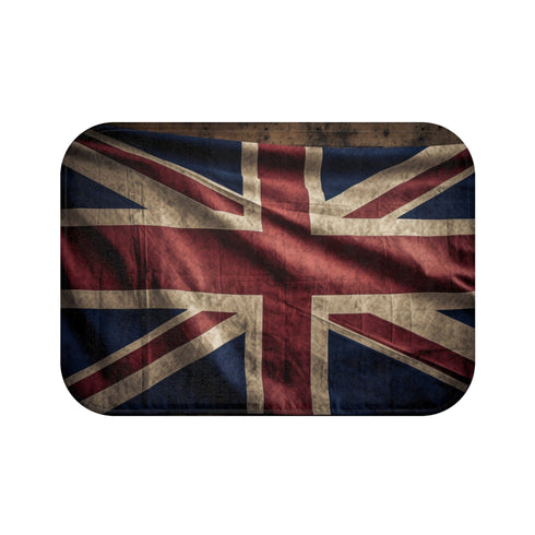 Union Jack Brit Pop Bath Mat, Iconic British Flair for Bathroom Décor