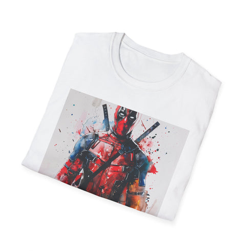 Charcoal cotton Deadpool T-shirt with crew neck and regular fit