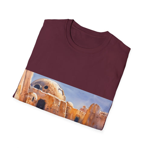 Desert planet themed charcoal t-shirt, perfect for Star Wars enthusiasts.